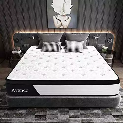 Avenco Hybrid Queen Mattress in a Box with Innerspring and Gel Memory Foam, 10 Inch