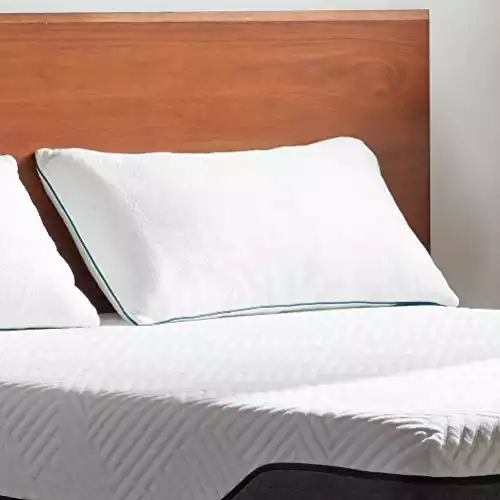 LUCID Premium Shredded Memory Foam Pillow-Hypoallergenic-Adjustable Loft-2 Pack-Queen