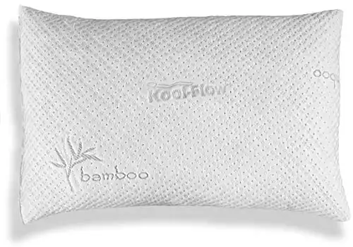 Xtreme Comforts Hypoallergenic, Adjustable Thickness, Kool-Flow Micro Vented Bamboo Shredded Memory Foam Bed Pillow for Sleeping, Back, Stomach & Side Sleepers, Queen Size, Made in USA