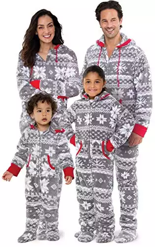 PajamaGram Family Pajamas Matching Sets - Christmas Onesie, Gray, Toddler, 5T