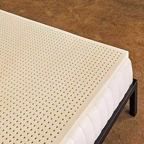 Pure Green 100% Natural Latex Mattress Topper - Soft - 3 Inch - Queen Size